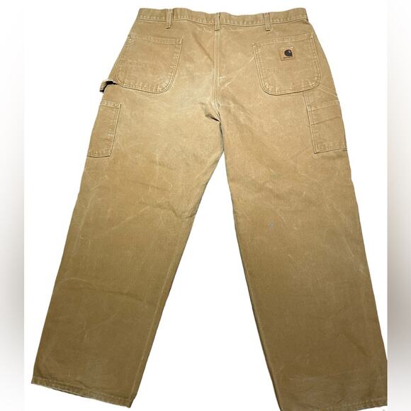 Vintage Carhartt Mens 42 x30 Golden Tan Work Pants Made in the USA - Picture 2 of 4